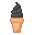 Black Sesame Soft Serve Ice Cream by Twice The Pixels