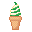 Matcha Swirl Soft Service Ice cream by Twice The Pixels