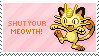 Meowth Stamp by Kezzi Rose