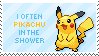 Pikachu Stamp by Kezzi Rose