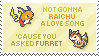 Raichu Furret Stamp by Kezzi Rose
