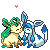 Leafeon and Glaceon by CitricLily