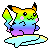Rainbow Surfin Pikachu by Unknown