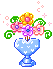 Flowers Heart Vase by Unknown
