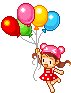 Girl with Ballons by Unknown