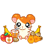 Hamtaro and Food by Unknown